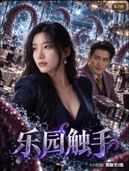 精品短剧竖版海报，人物特写与剧情氛围